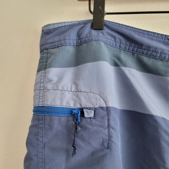 Patagonia Men 40 Blue Stripe Wavefarer Board Shorts Swim Trunks STY86580 - Picture 7 of 11